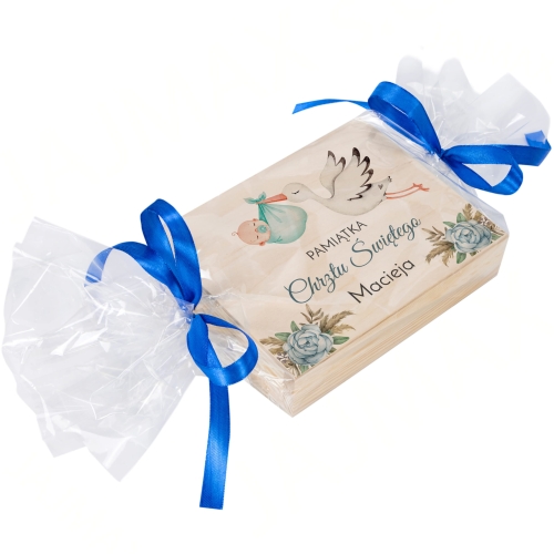 PUDEŁKO NA PIENIĄDZE prezent na chrzciny nadruk