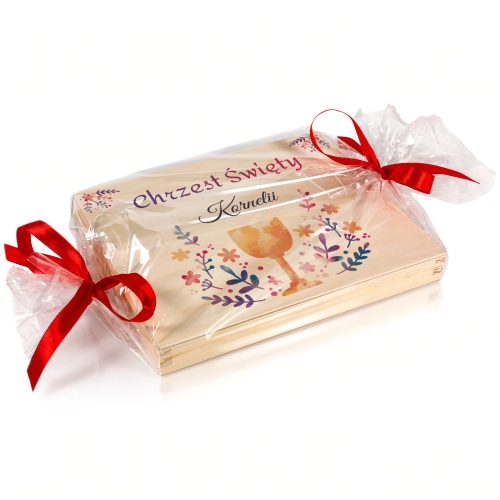 Pudełko na merci koperta na pieniądze prezent na Chrzest chrzcielnica