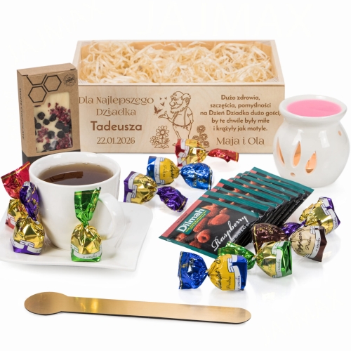 SKRZYNECZKA ZESTAW UPOMINKOWY pomysł na prezent dla Dziadka grawer