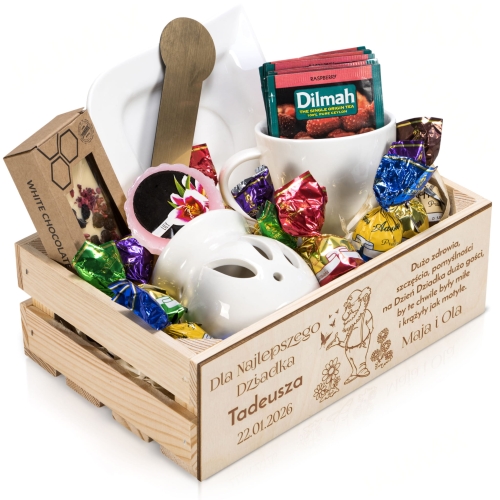 SKRZYNECZKA ZESTAW UPOMINKOWY pomysł na prezent dla Dziadka grawer