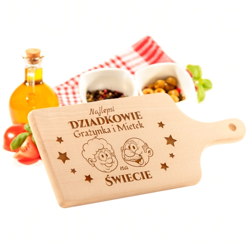 ORYGINALNY ZESTAW DESKA I ŁOPATKA z grawerem prezent dla dziadków