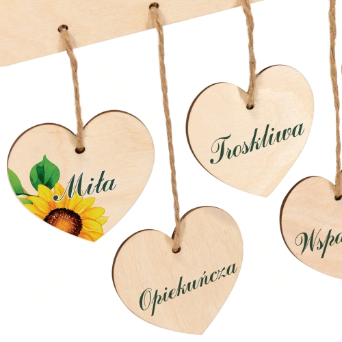 TABLICZKA Z SERCAMI pomysłowy prezent dla ukochanej Babci od wnuków