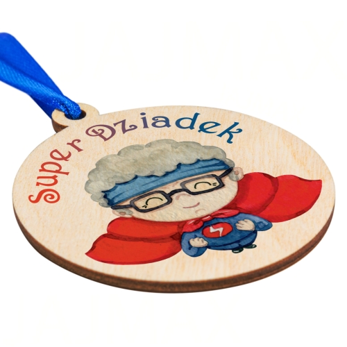 Medal dla super dziadka prezent na DZIEŃ DZIADKA nadruk