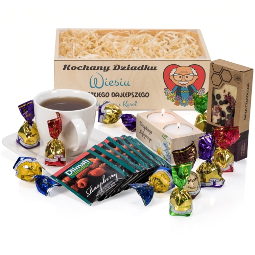 Kosz Upominkowy Dla Babci Dla Dziadka Nadruk