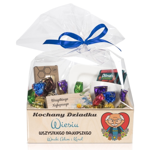 Kosz Upominkowy Dla Babci Dla Dziadka Nadruk