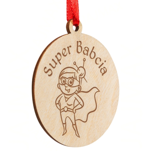 DREWNIANY MEDAL odznaka upominek dla Babci z grawerem super pomysł