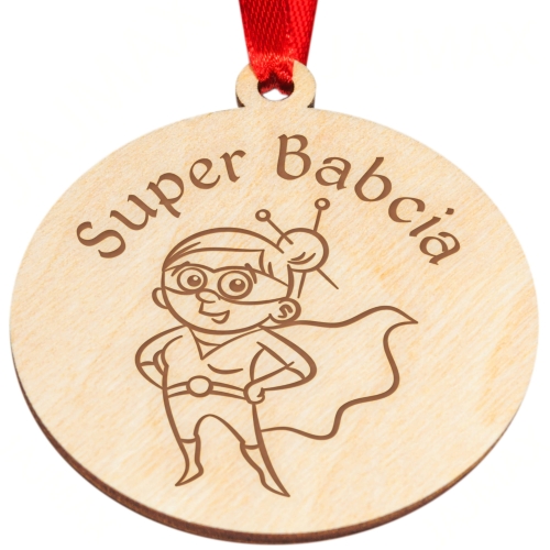 DREWNIANY MEDAL odznaka upominek dla Babci z grawerem super pomysł