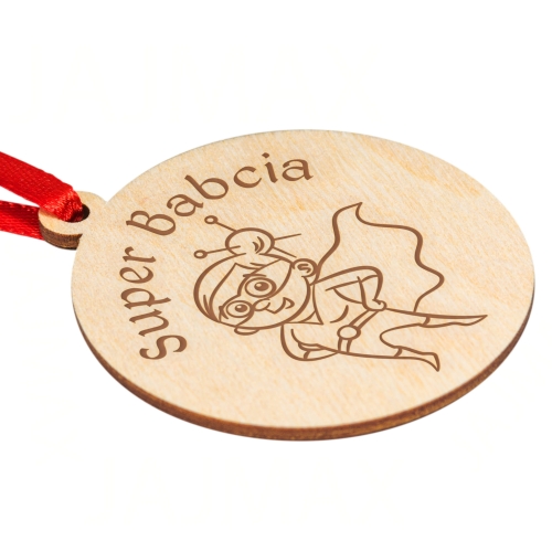 DREWNIANY MEDAL odznaka upominek dla Babci z grawerem super pomysł