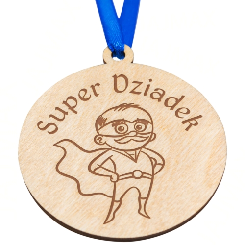 DREWNIANY MEDAL dla Dziadków prezent na Dzień Babci i Dziadka