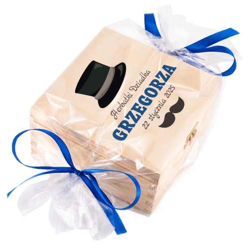 ZESTAW PREZENTOWY herbaciarka z herbatami prezent dla Dziadka 