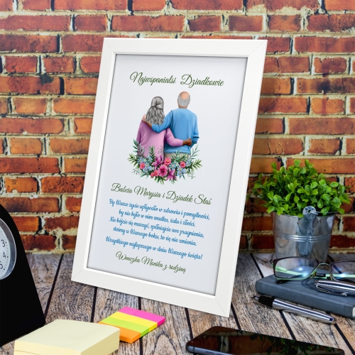 PLAKAT NAJWSPANIALSI DZIADKOWIE prezent dla Dziadków z życzeniami