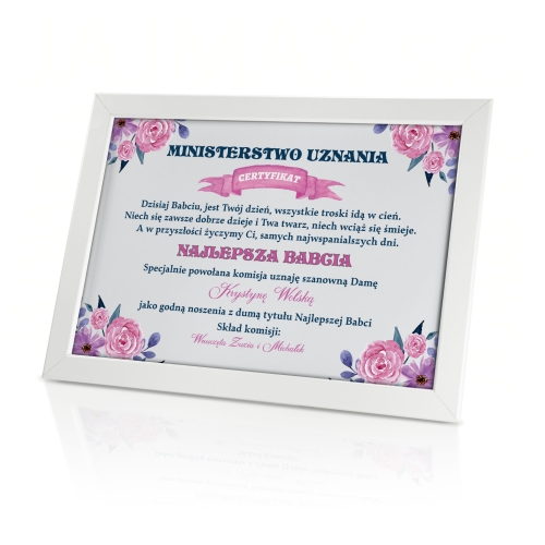 Dyplom dla super babci dyplom dla super dziadka