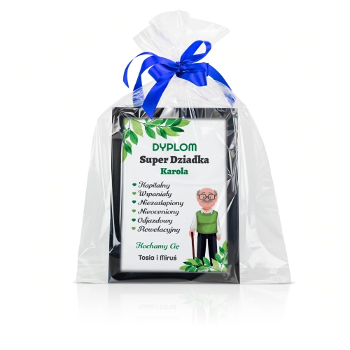 RAMKA A4 I PLAKAT DLA SUPER DZIADKA prezent na Dzień Dziadka