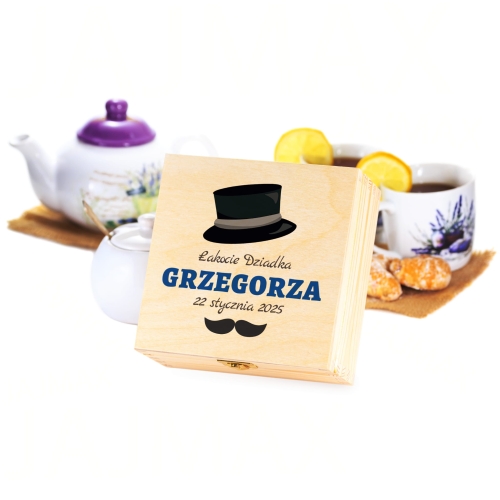 ŁAKOCIE DLA DZIADKA NA DZIEŃ DZIADKA zestaw prezentowy z imieniem