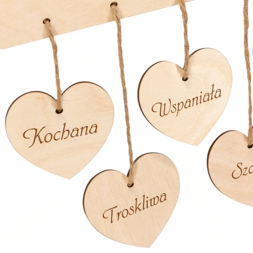 DREWNIANA TABLICZKA OZDOBA ŚCIENNA prezent dla babci z życzeniami