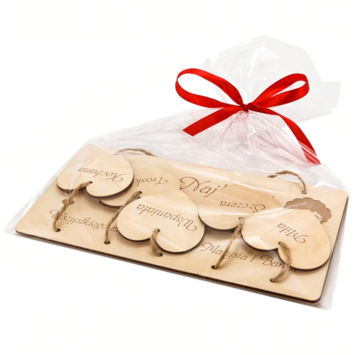 DREWNIANA TABLICZKA OZDOBA ŚCIENNA prezent dla babci z życzeniami