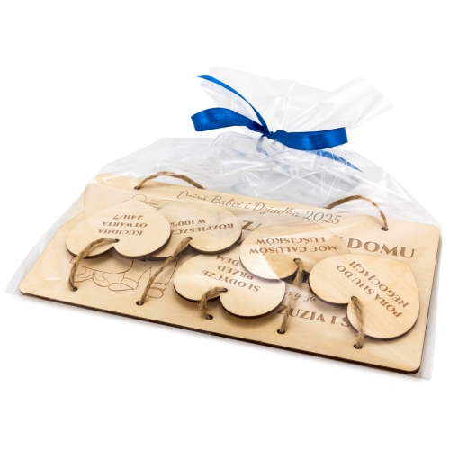 Tabliczka z sercami prezent na DZIEŃ BABCI I DZIADKA