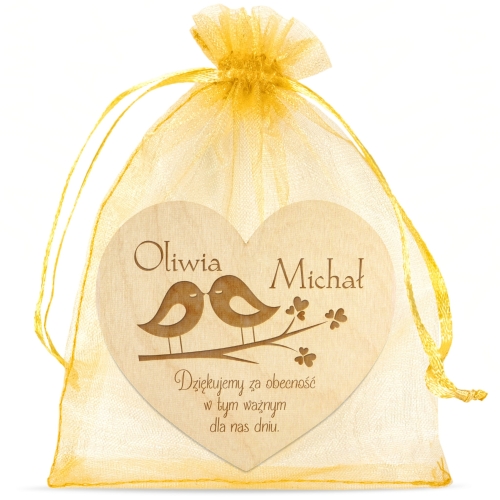 Magnes serce PODZIĘKOWANIE DLA GOŚCI ślub wesele grawer