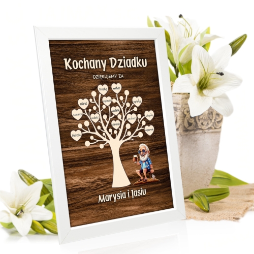 Plakat obrazek dla Dziadka z Twoim podpisem oryginalny upominek