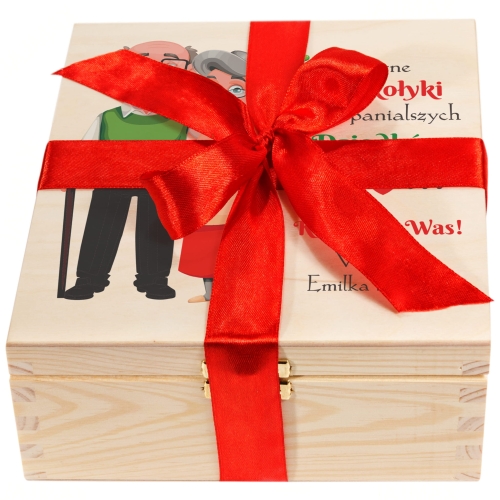 Herbaciarka Zestaw Podarunkowy Dla Babci Dla Dziadka nadruk