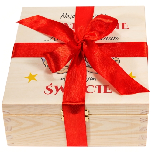 Box prezentowy dla Babci i Dziadka praliny miód medale