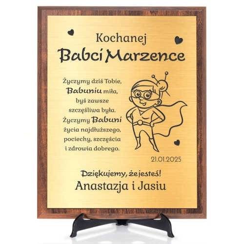 ZŁOTY DYPLOM NAJUKOCHAŃSZEJ BABCI pomysł na prezent na Dzień Babci