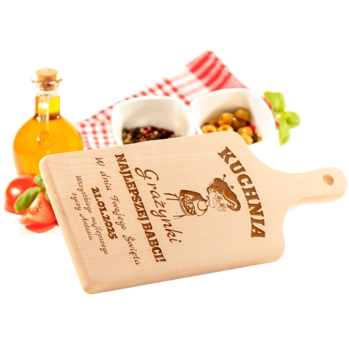 Zestaw Kuchenny Deska i Łopatka Prezent Na Dzień Babci I Dziadka