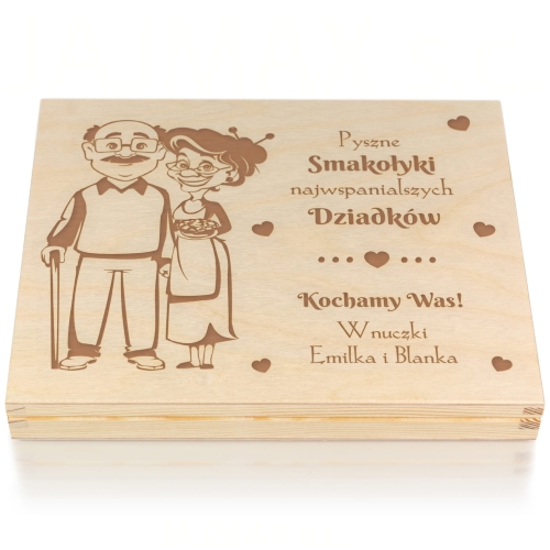 Pudełko na Merci DLA DZIADKÓW z dedykacją od wnuczków