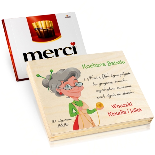 UPOMINEK DLA BABCI NA DZIEŃ BABCI podpis od wnuków personalizacja