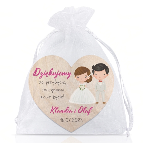 MAGNES SERCE podziękowania dla gości ślub wesele nadruk