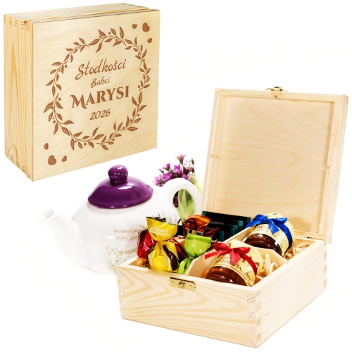 Pudełko prezentowe Słodki Upominek na Dzień Babci i Dziadka