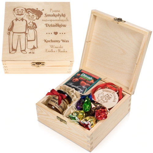 Herbaciarka zestaw na prezent dla Dziadków Dzień Babci i Dziadka