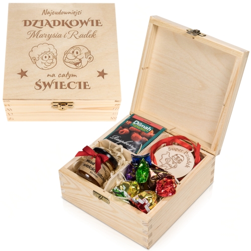 SUPER BOX PREZENTOWY DLA BABCI I DZIADKA najcudowniejsi dziadkowie