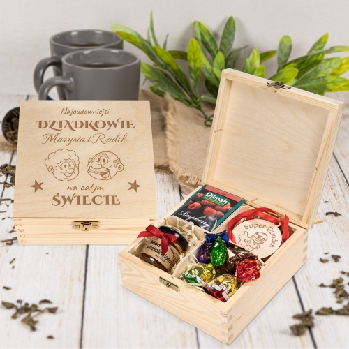 SUPER BOX PREZENTOWY DLA BABCI I DZIADKA najcudowniejsi dziadkowie