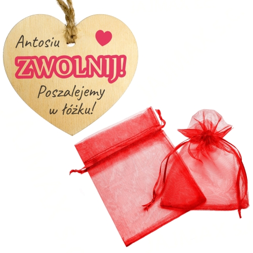 ORYGINALNA ZAWIESZKA DO AUTA serce z dedykacją super prezent imię