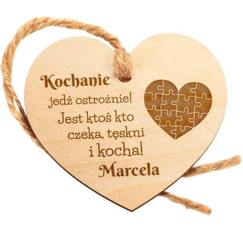 Zawieszka do auta PREZENT NA WALENTYNKI DLA NIEGO GRAWER