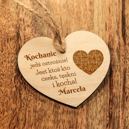 Zawieszka do auta PREZENT NA WALENTYNKI DLA NIEGO GRAWER