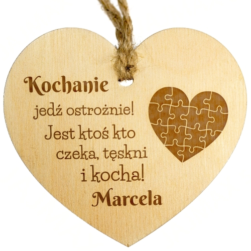 Zawieszka do auta PREZENT NA WALENTYNKI DLA NIEGO GRAWER