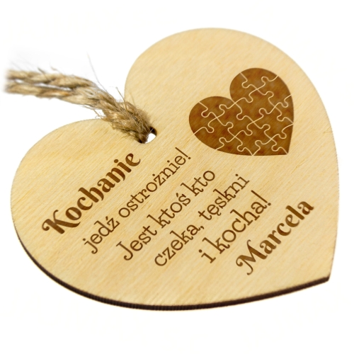 Zawieszka do auta PREZENT NA WALENTYNKI DLA NIEGO GRAWER