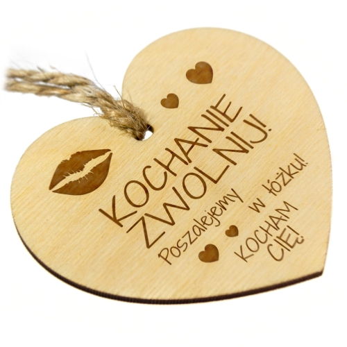 Serce zawieszka do auta z dedykacją PREZENT NA DZIEŃ ZAKOCHANYCH