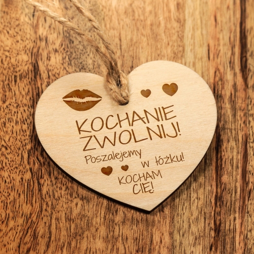Serce zawieszka do auta z dedykacją PREZENT NA DZIEŃ ZAKOCHANYCH