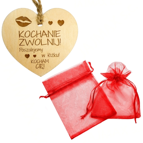 Serce zawieszka do auta z dedykacją PREZENT NA DZIEŃ ZAKOCHANYCH