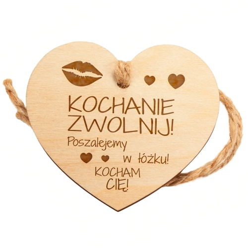 Serce zawieszka do auta z dedykacją PREZENT NA DZIEŃ ZAKOCHANYCH