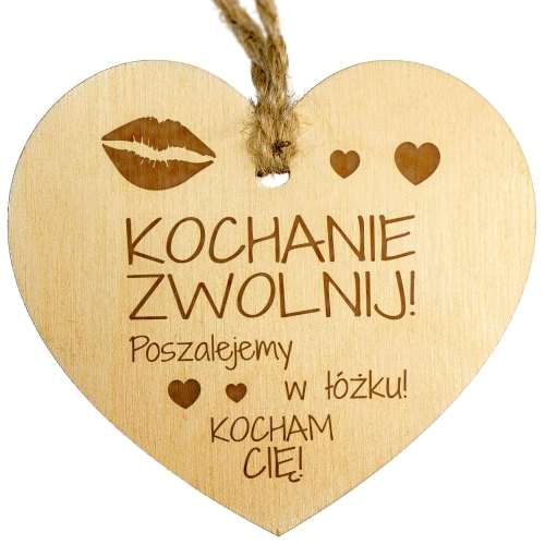 Serce zawieszka do auta z dedykacją PREZENT NA DZIEŃ ZAKOCHANYCH