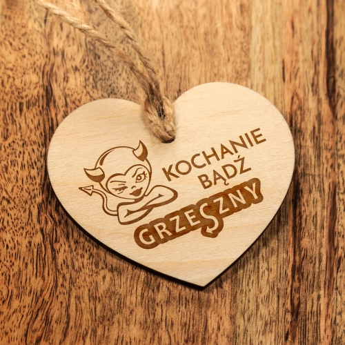 UPOMINEK DLA UKOCHANEGO UKOCHANEJ serce zawieszka do auta Walentynki