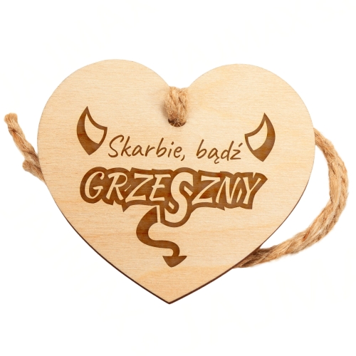 SERCE Z GRAWEREM zawieszka do auta prezent na Walentynki z dedykacją