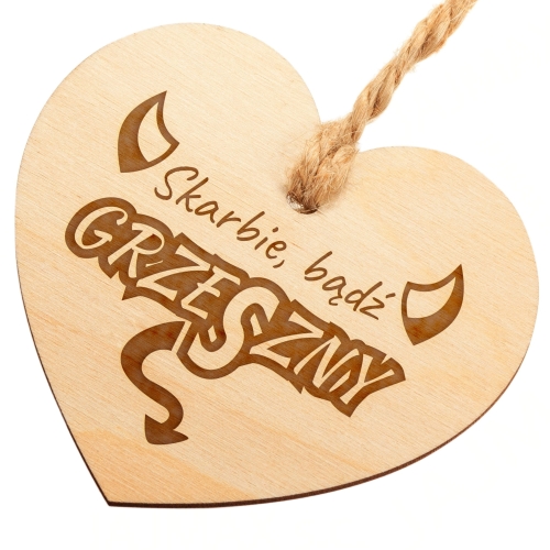 SERCE Z GRAWEREM zawieszka do auta prezent na Walentynki z dedykacją