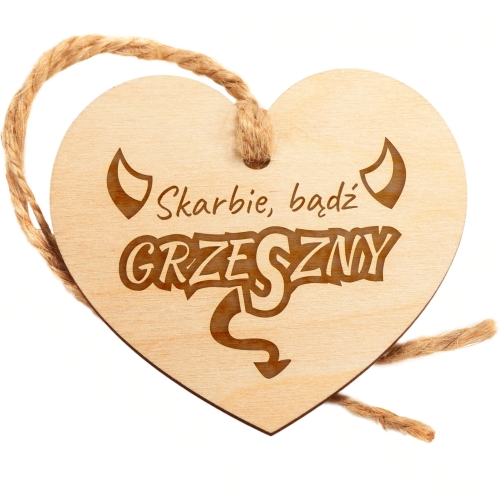 SERCE Z GRAWEREM zawieszka do auta prezent na Walentynki z dedykacją