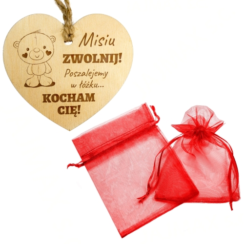 Serce zawieszka do samochodu UPOMINEK WALENTYNKOWY TWÓJ GRAWER