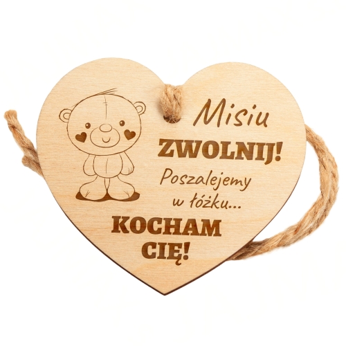 Serce zawieszka do samochodu UPOMINEK WALENTYNKOWY TWÓJ GRAWER